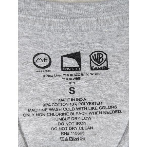 NEW Middle Earth Shadow of War Shirt SMALL Gray Video Game Warner Bros - Picture 2 of 6